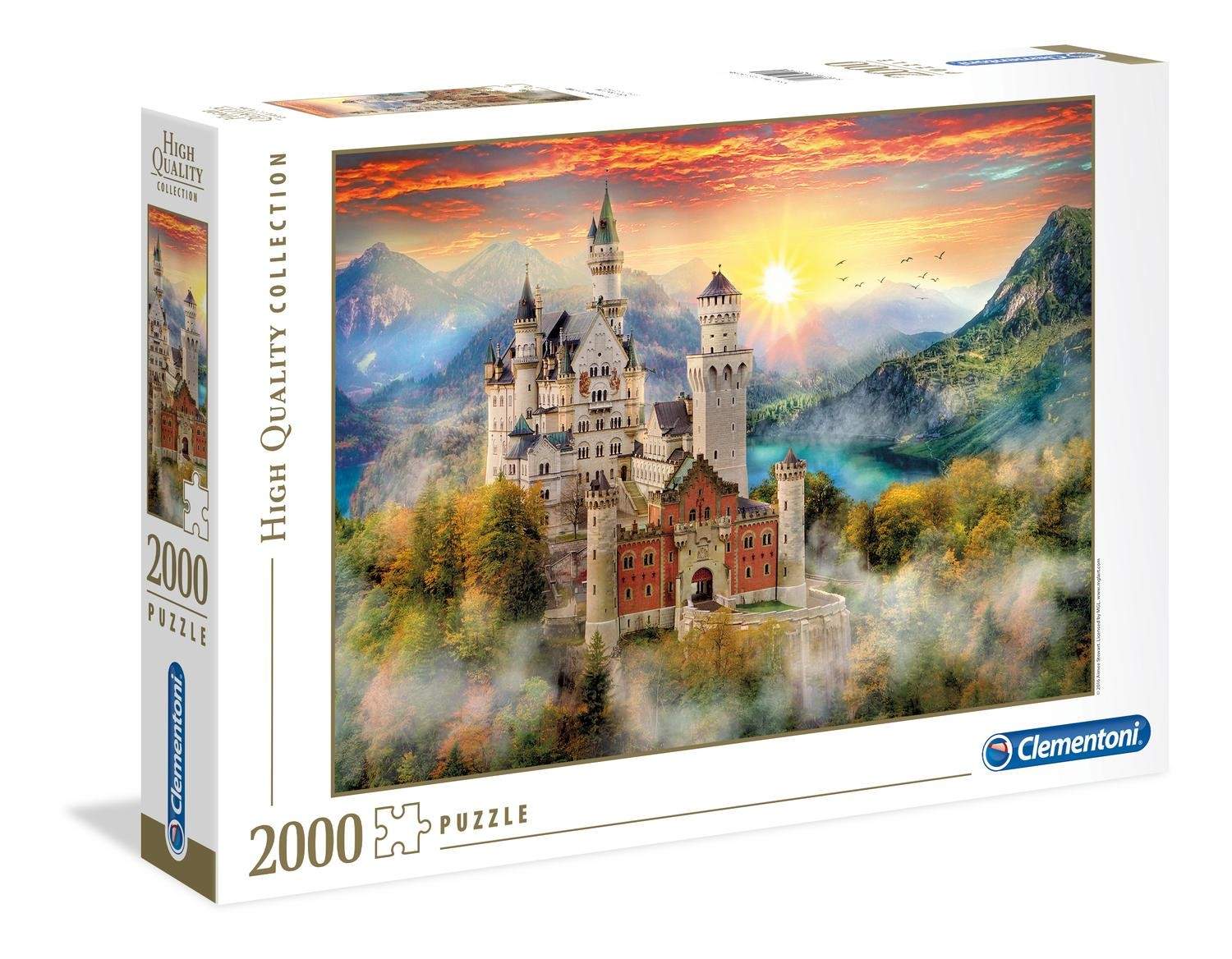 Neuschwanstein Slot Puslespil, 2000 Brikker, 98x67 cm billede
