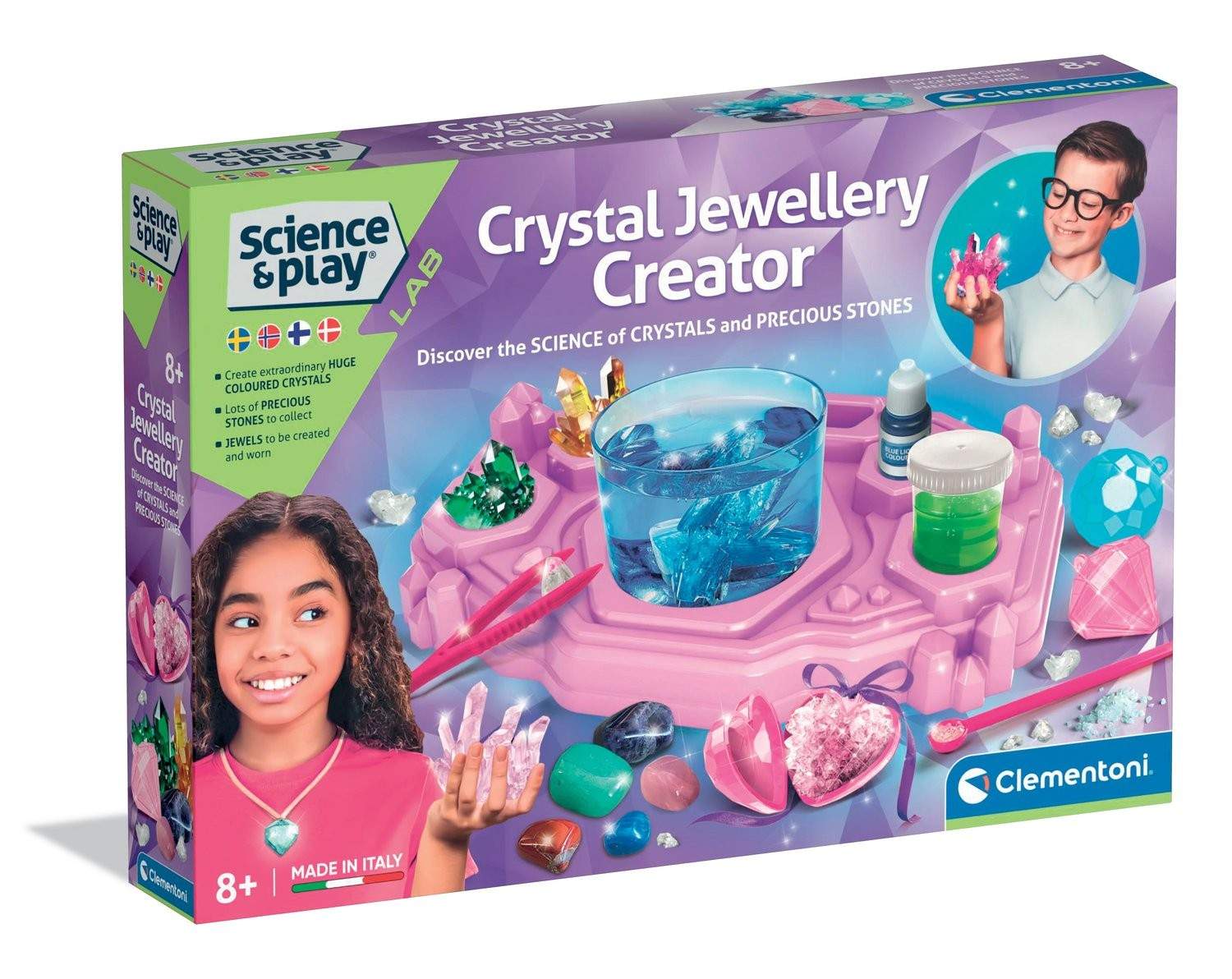 Diy Smykker Med Krystaller - Science & Play - Clementoni