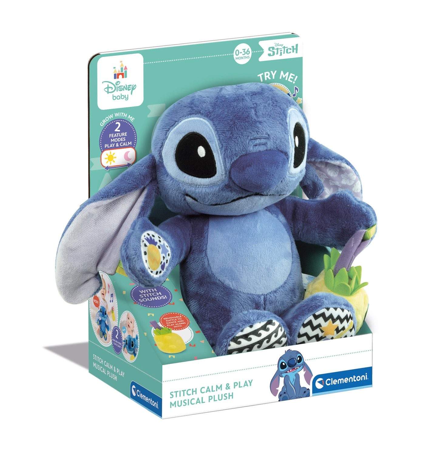 Disney Baby Stitch Musikalisk Plyschleksak, Spelar Barnvisor | Hem & Hobby | Pryloteket