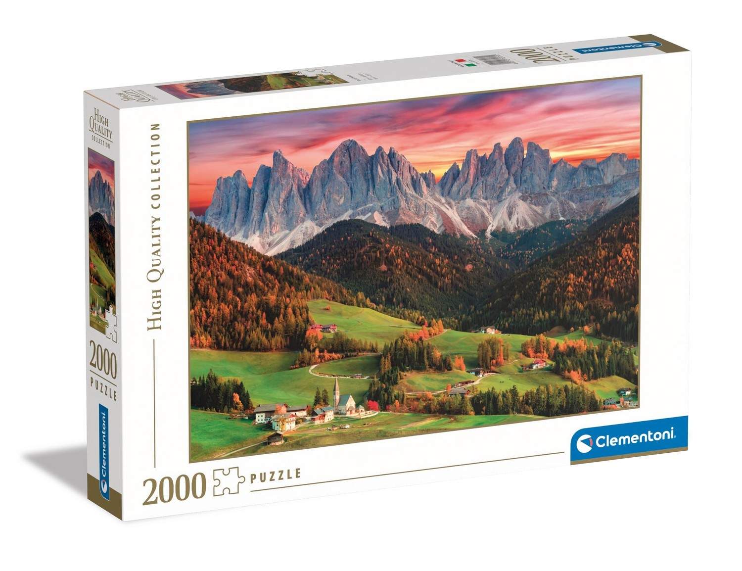 2000-bitars pussel, Val di Funes Dolomiterna, 98x67 cm | Hem & Hobby | Pryloteket