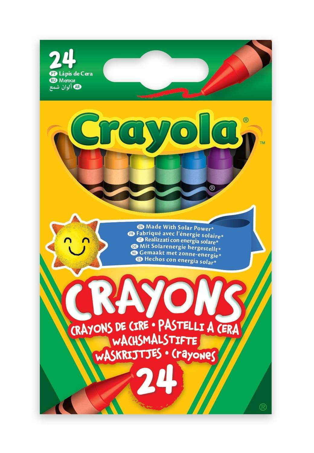 Crayola farveblyanter 24-pak, levende farver til nem tegning