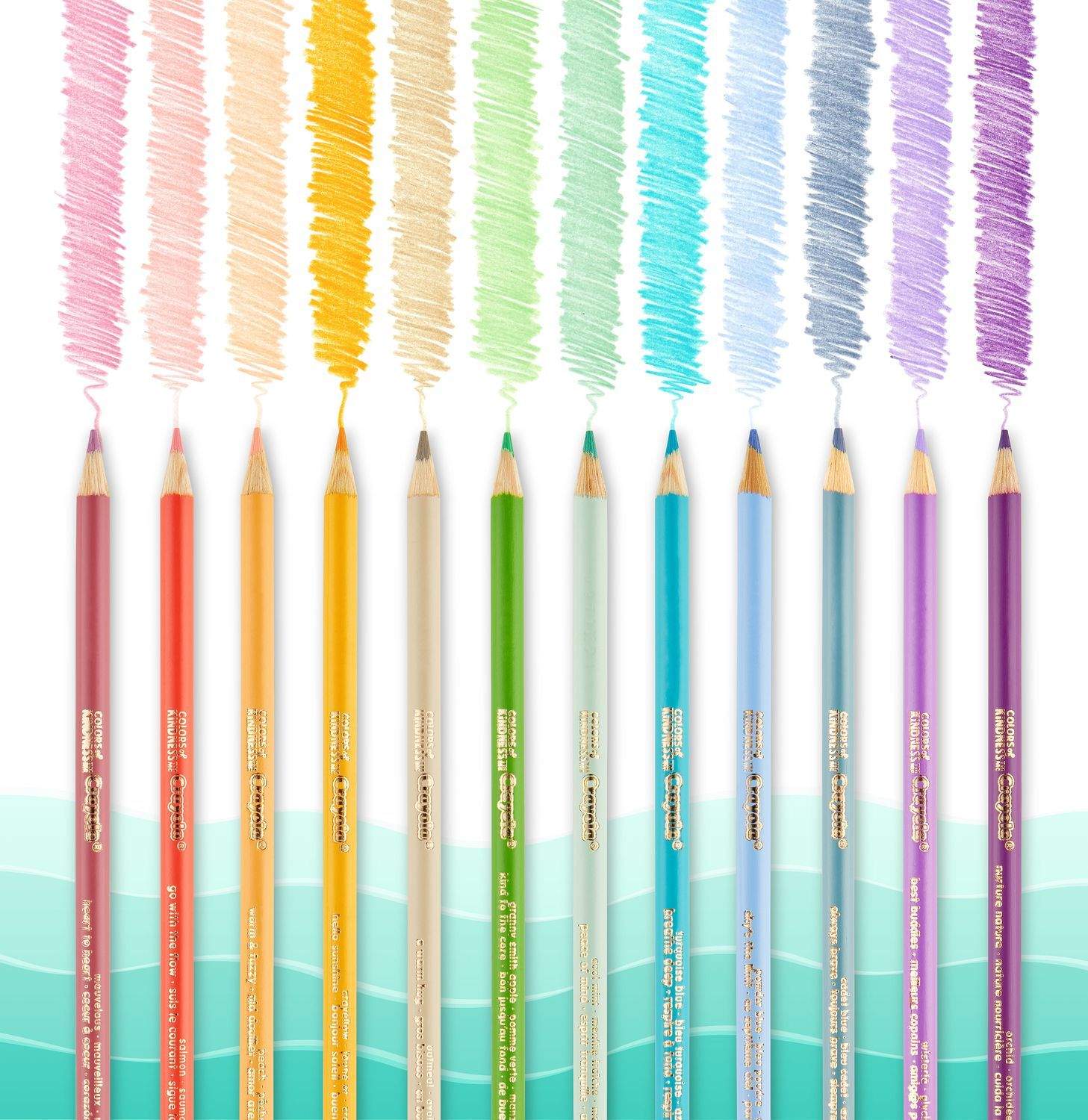 Farveblyanter, 12-pak, Bløde linjer og levende farver