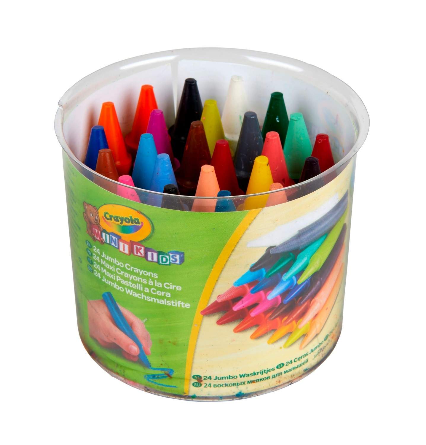 Jumbo farveblyanter til børn, let greb, 24 klare farver billede