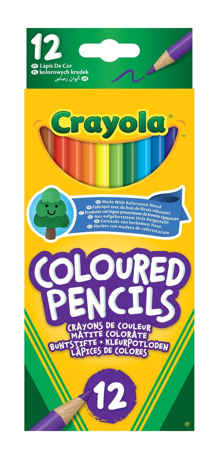 Farveblyanter, 12-pak, Bløde og levende farver
