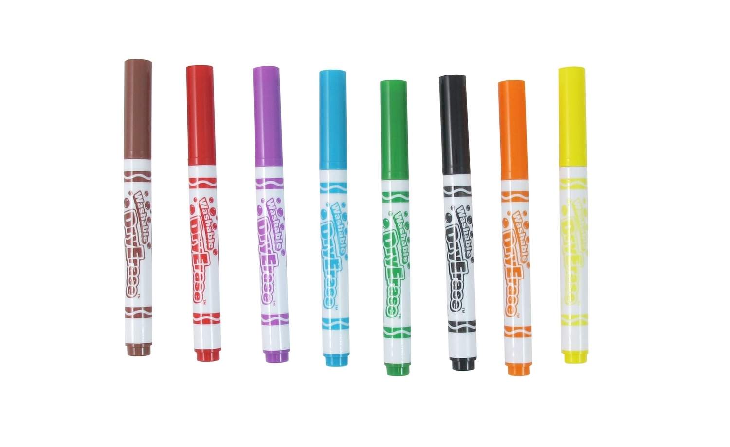 Vaskbare whiteboardtuscher, 8-pak til børn