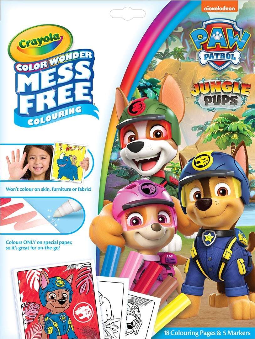 Color Wonder Paw Patrol Sæt, No-Mess Tuscher & Sider