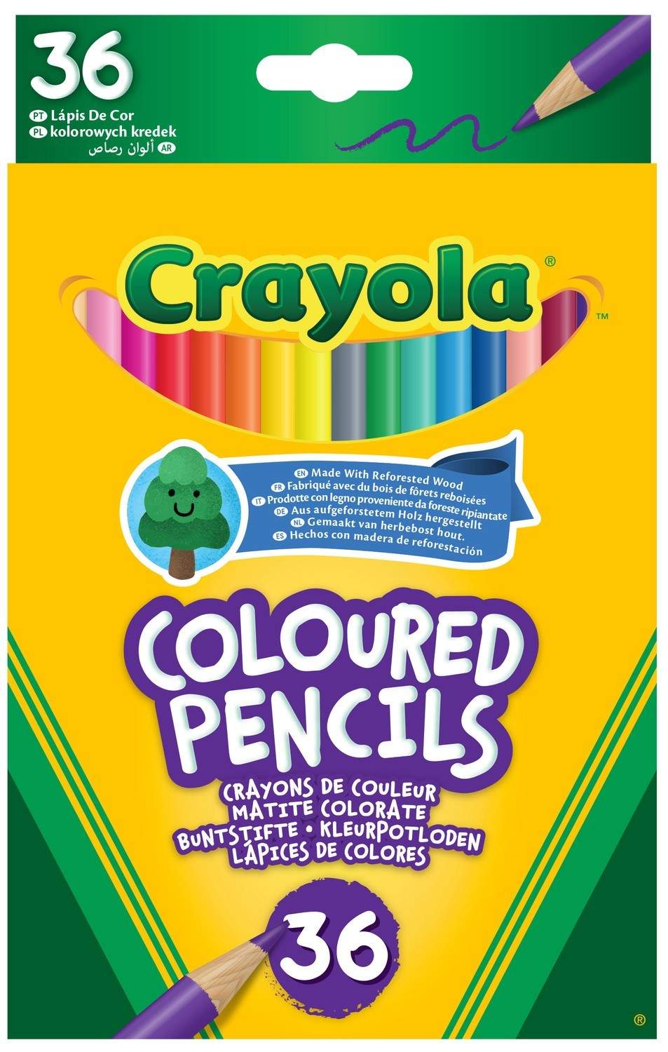 36 farveblyanter, glatte linjer, nem spidsning