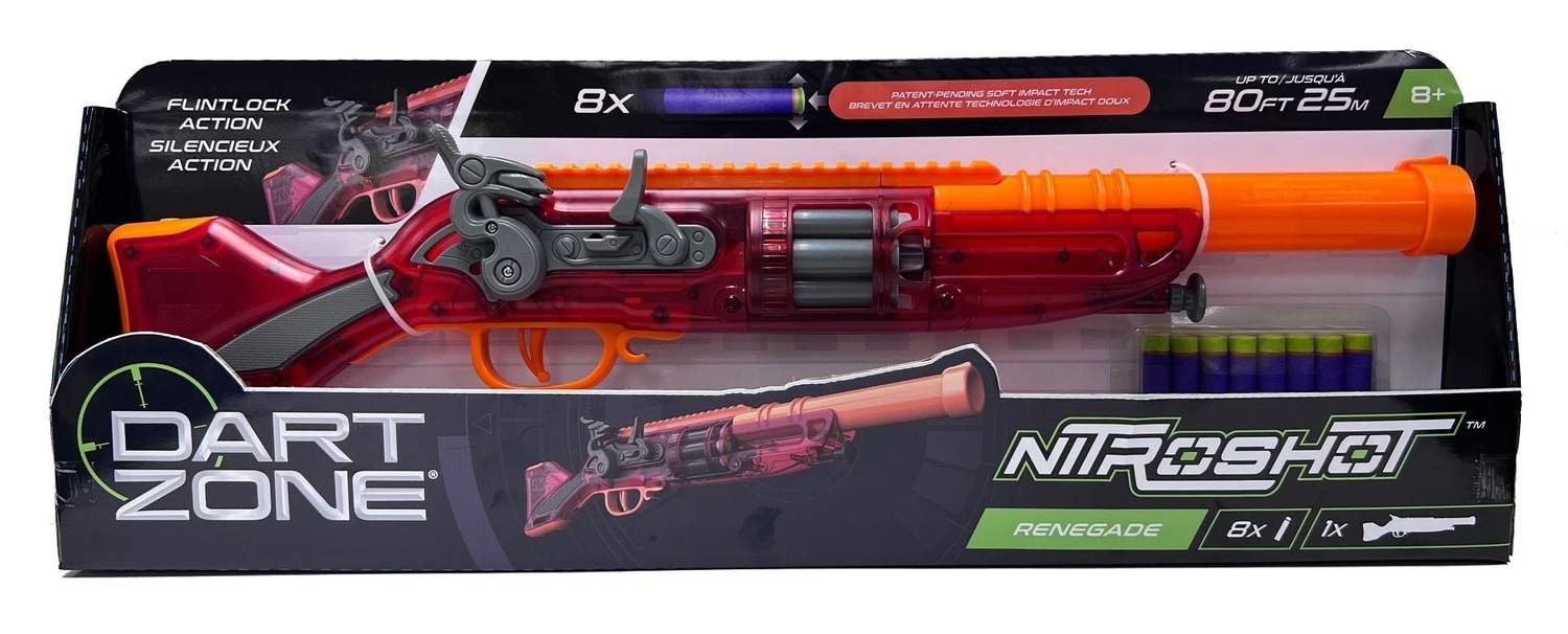 Skumpilepistol, roterende magasin, 25 m rækkevidde