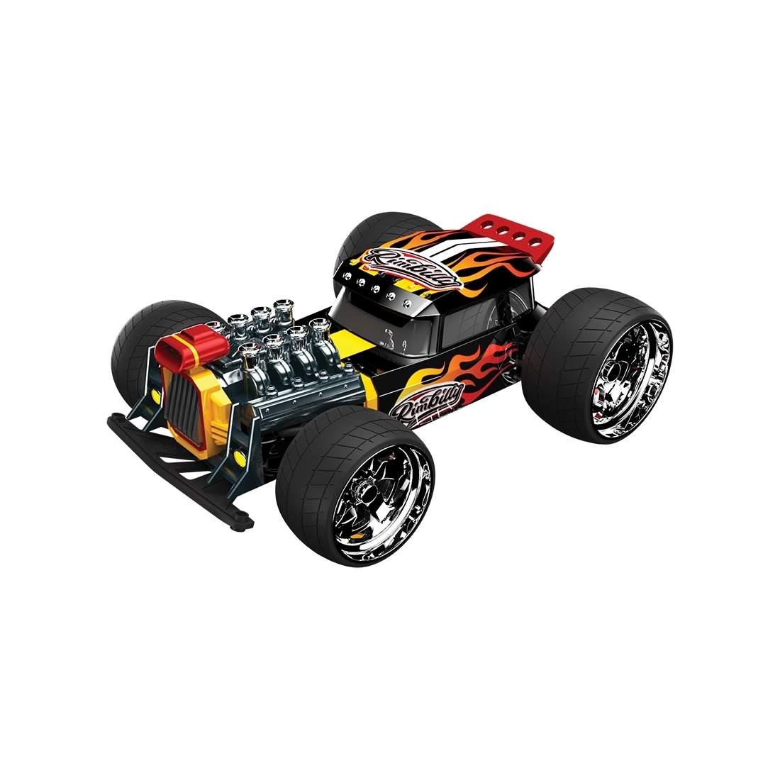 Radiostyrd Hotrod-bil, 36 cm, flammdesign, gummidäck | Hem & Hobby | Pryloteket