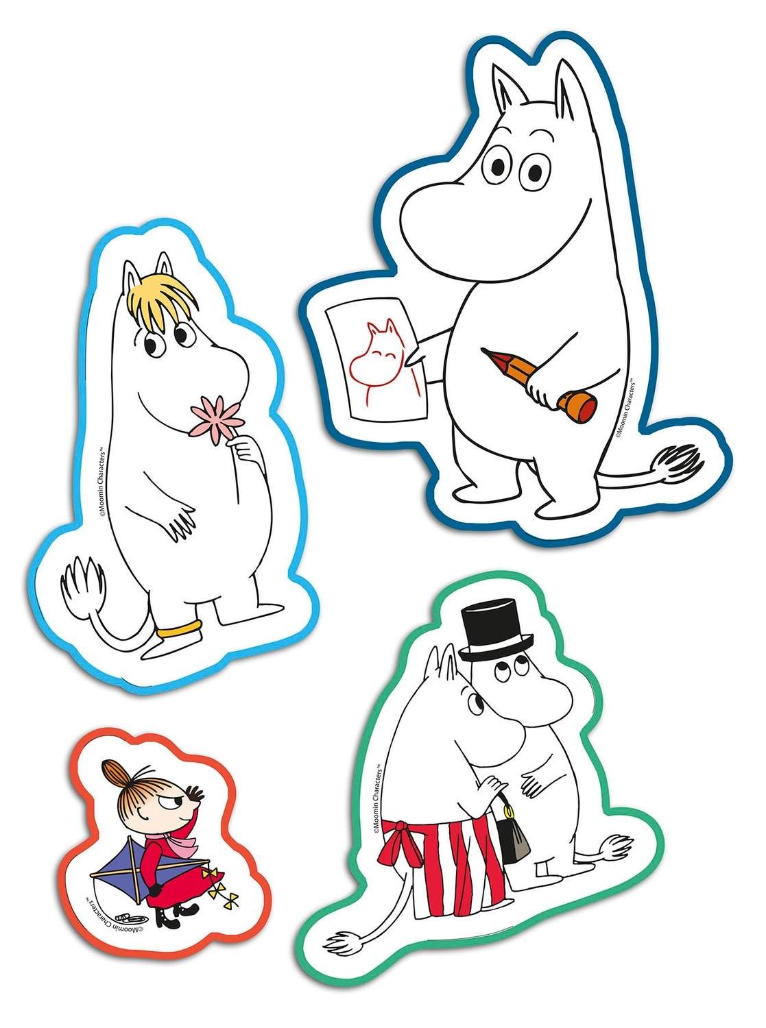 Mumi-tema puslespil for begyndere, fra 2 år, 4 niveauer