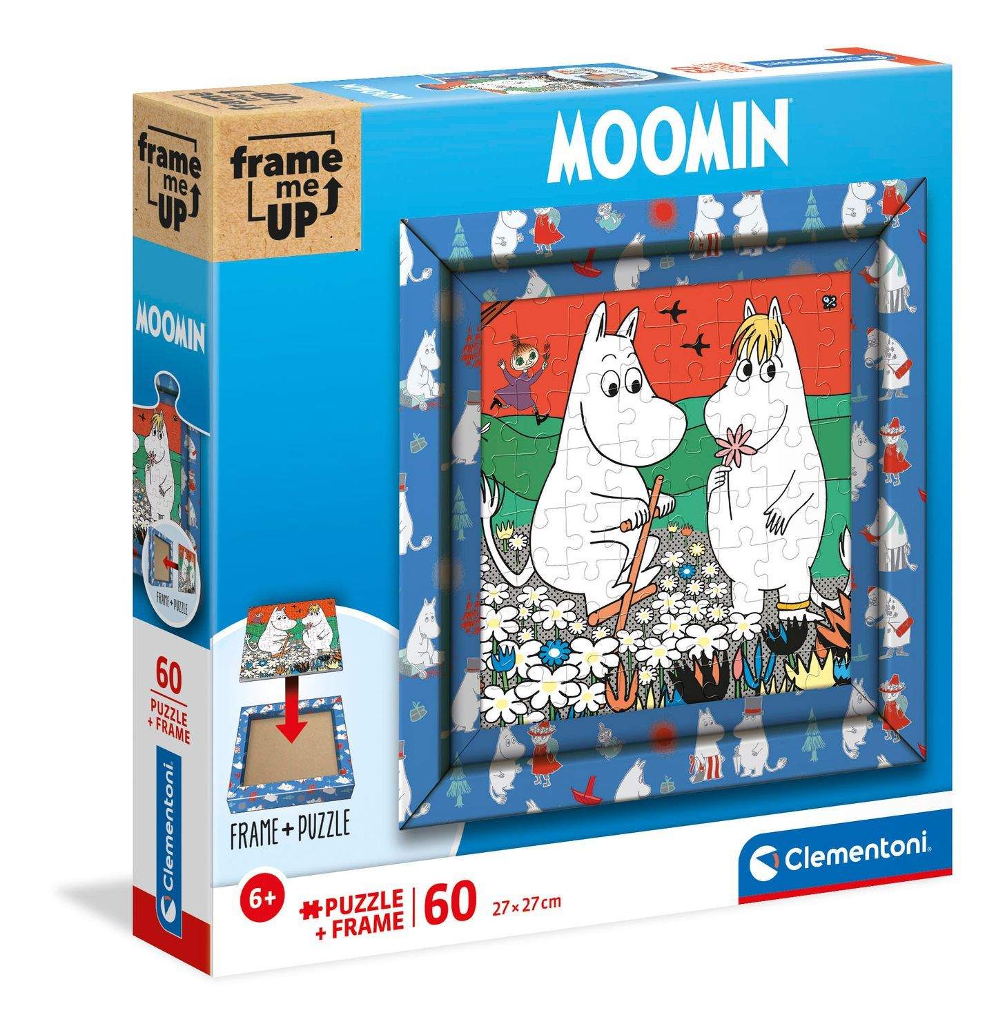 Mumi 60-brikkers puslespil med ramme, 27x27 cm