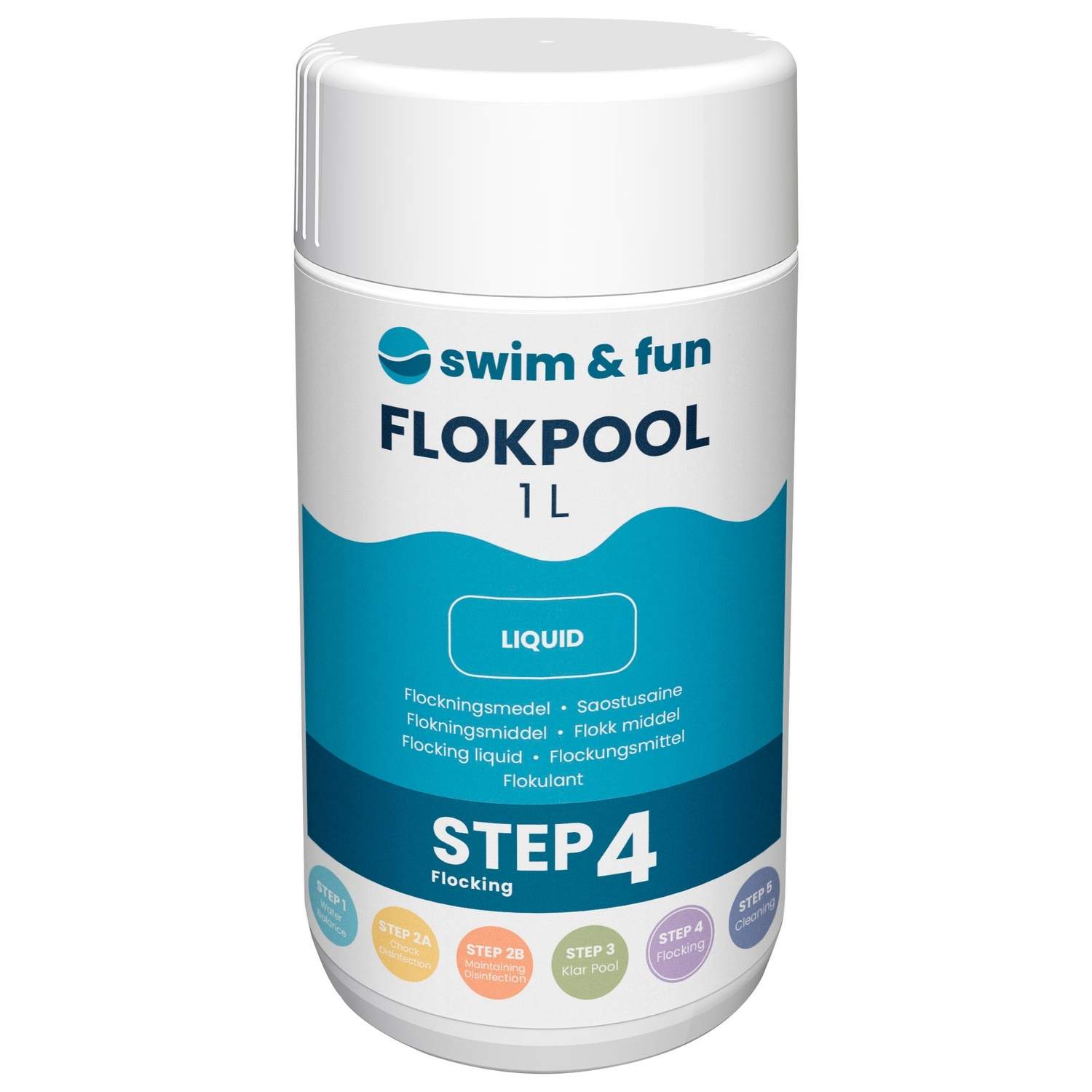 Poolflokningsvæske, 1 l? Renser uklart vand billede