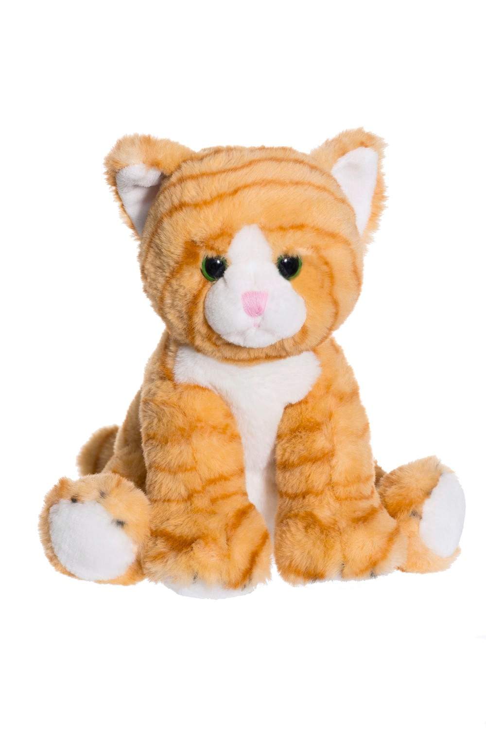 Orange randig plyschkatt, 23 cm, maskintvättbar | Hem & Hobby | Pryloteket