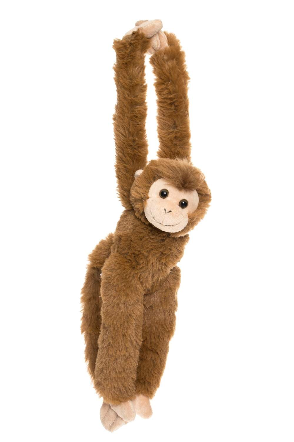 Stor abe plyslegetøj, velcro arme, 35 cm, vaskbar