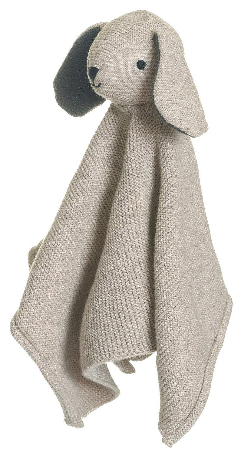 Økologisk bomuldsdyne til babyer, strikket hund, 27 cm