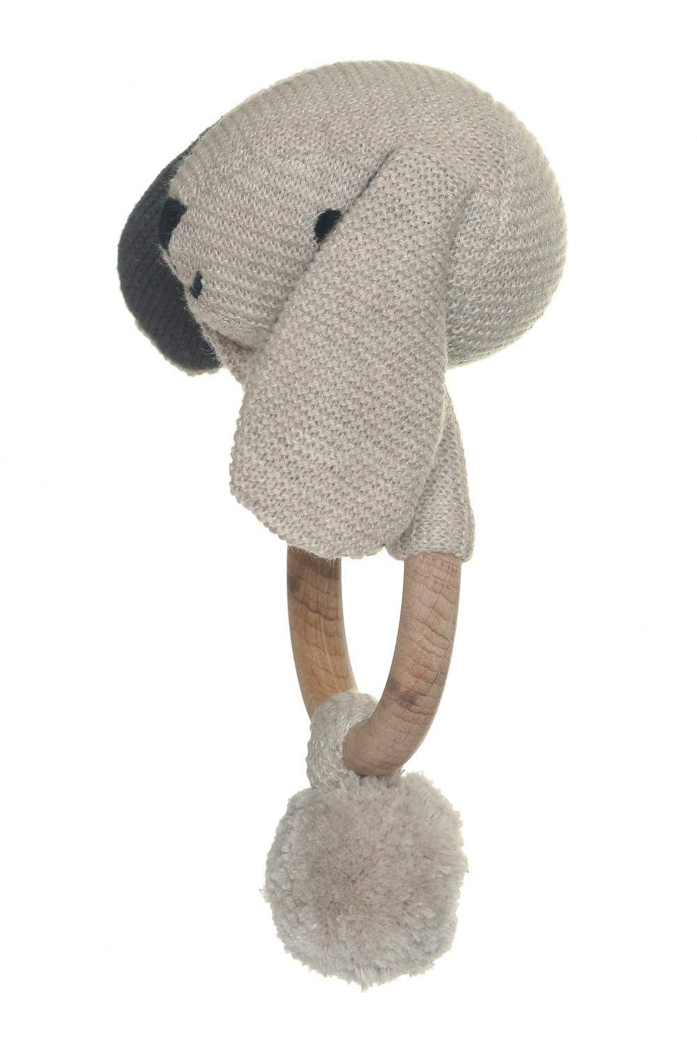 Hundskallra i ekologisk bomull, mjuk stickad, 16 cm | Hem & Hobby | Pryloteket