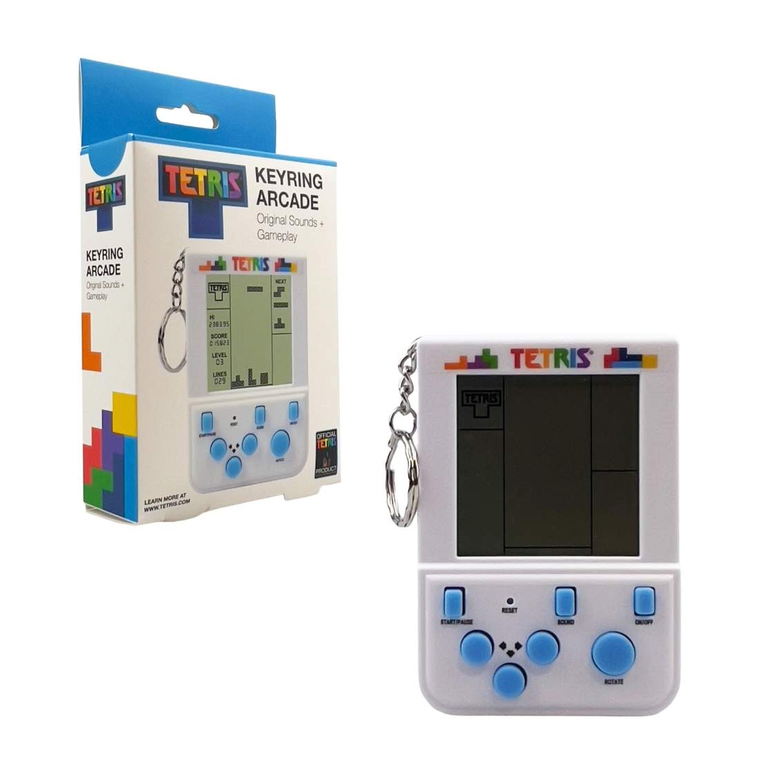 Tetris arkadnyckelring, nostalgiskt spel med originella ljud | Hem & Hobby | Pryloteket