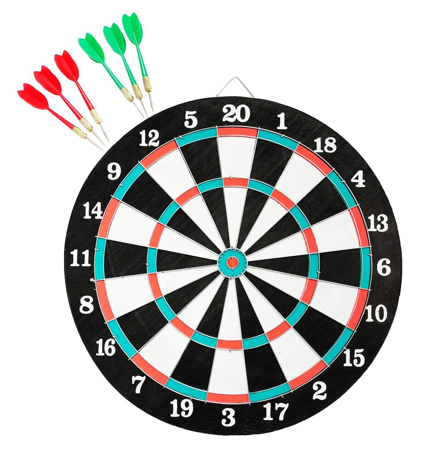 Dobbeltsidet dartskivesæt, 36 cm, 6 dartpile inkluderet