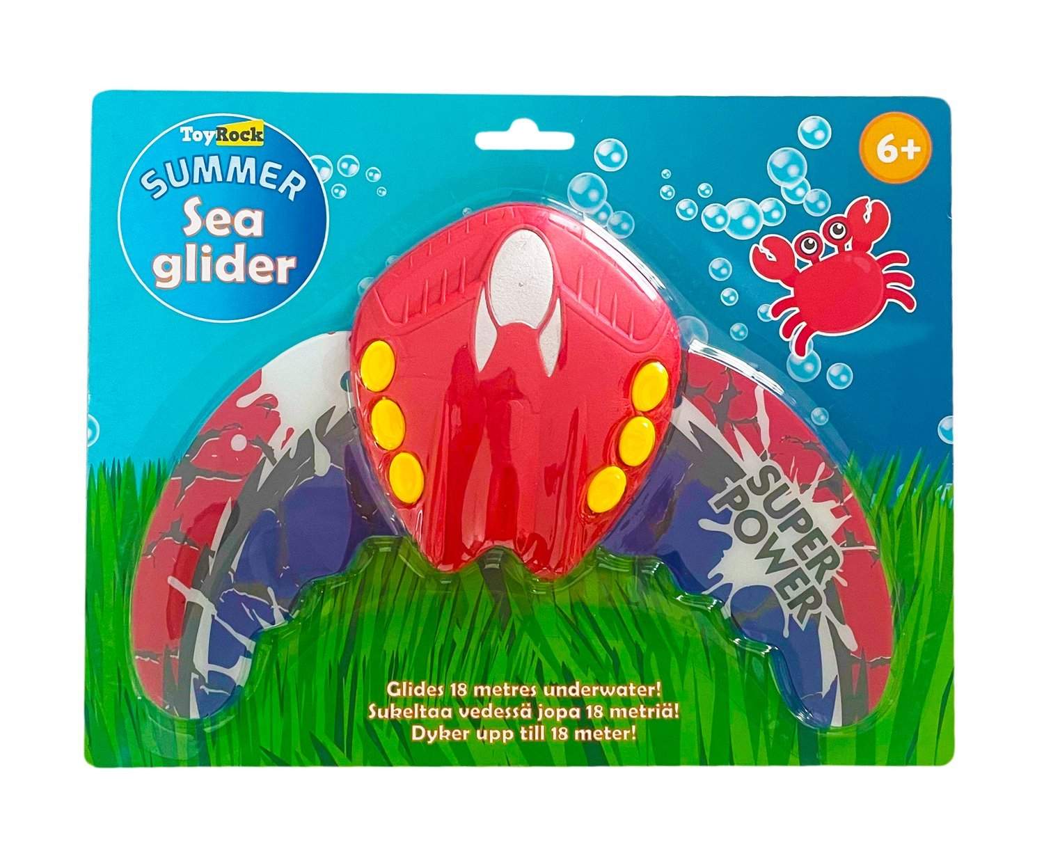 Undervandsgliderlegetøj, dykker op til 18 meter