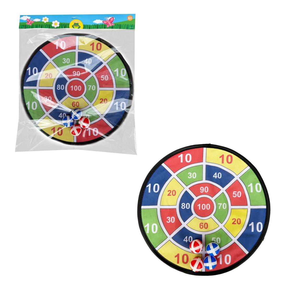 Kardborremålbollsspel, 36 cm bräda med 4 bollar | Hem & Hobby | Pryloteket