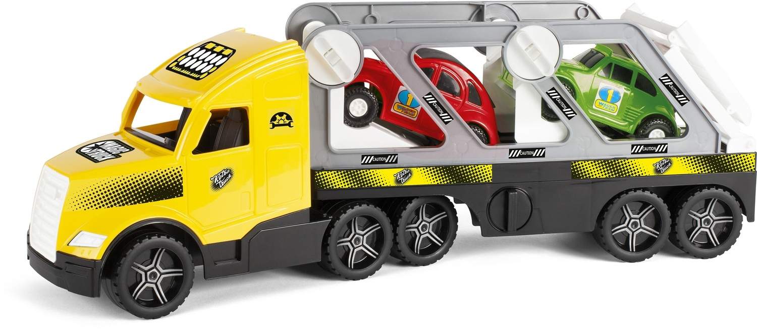 Retro biltransportlegetøj, stor og holdbar med anhænger