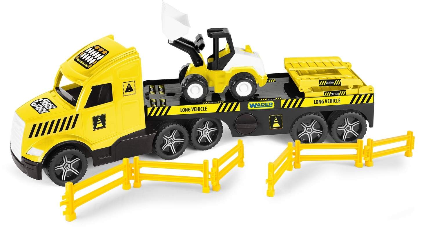 Bjærgningsvogn med bulldozer og sikkerhedsbarrierer, 78 cm