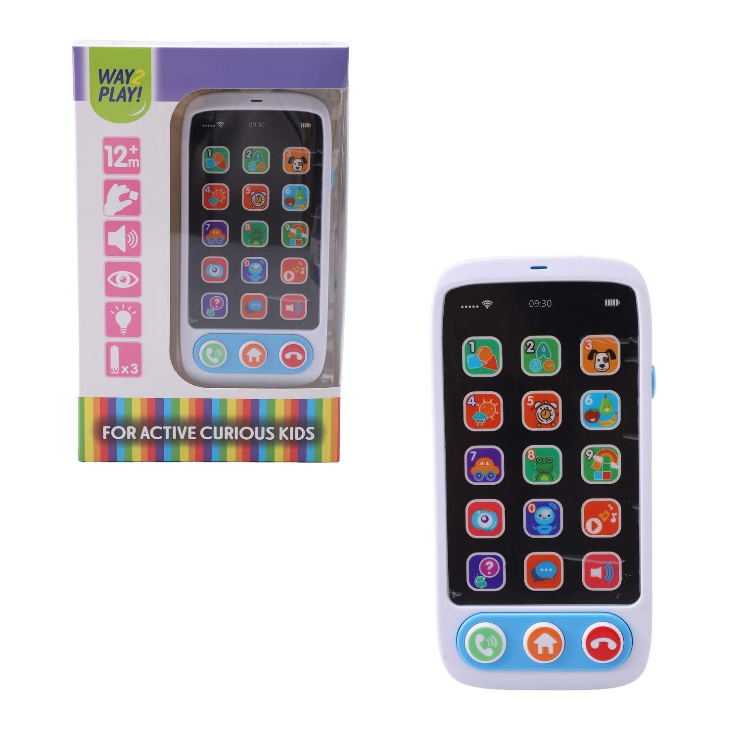 Legetøjs-smartphone til børn, nordiske sprog, lyseffekter