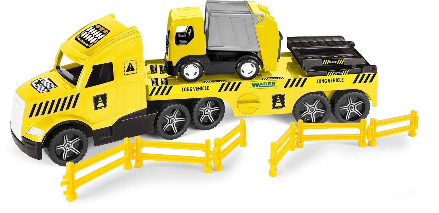 Bjærgningsvogn med skraldevogn og sikkerhedsbarrierer, 78 cm