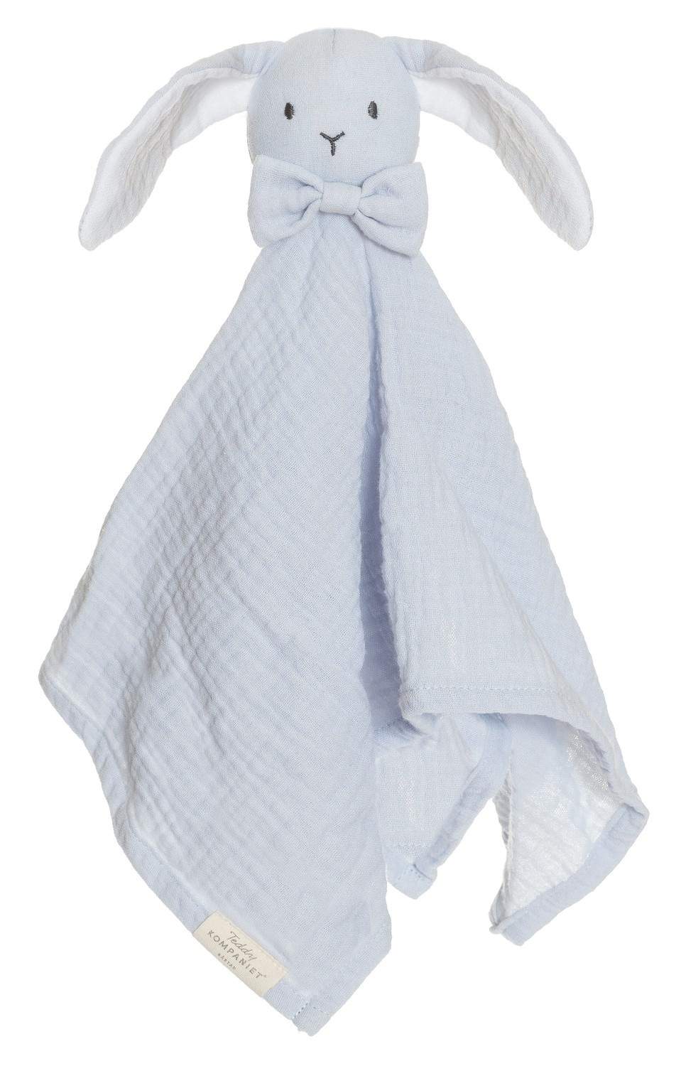 Babytäcke, Blå Kanin Muslin, 40x40cm Bomull | Hem & Hobby | Pryloteket