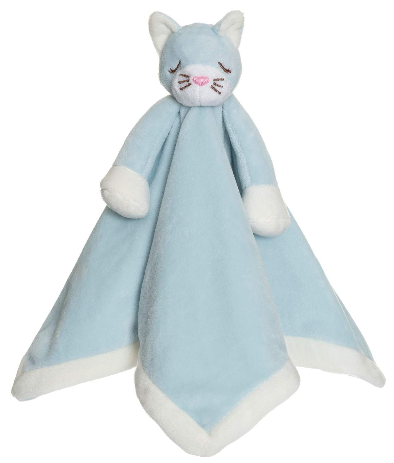 Babyfilt, mjuk blå kattdesign, 35x35 cm | Hem & Hobby | Pryloteket