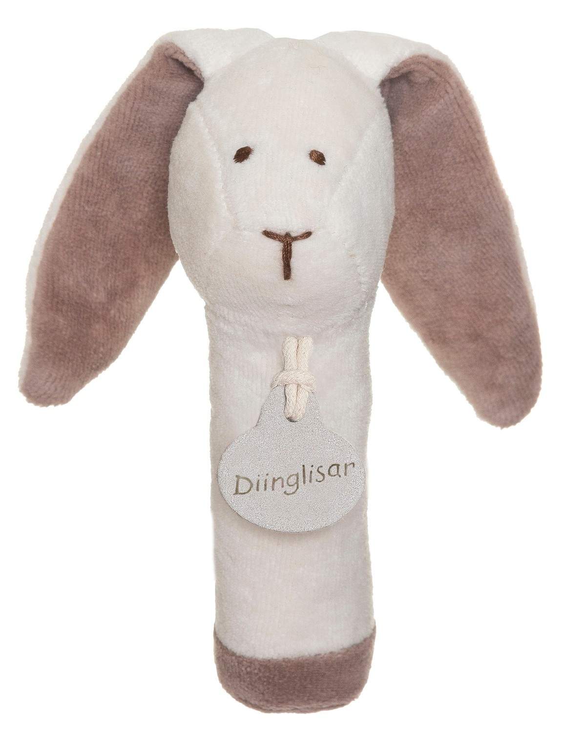 Økologisk babyrangle kanin, blødt og nemt greb, 15 cm