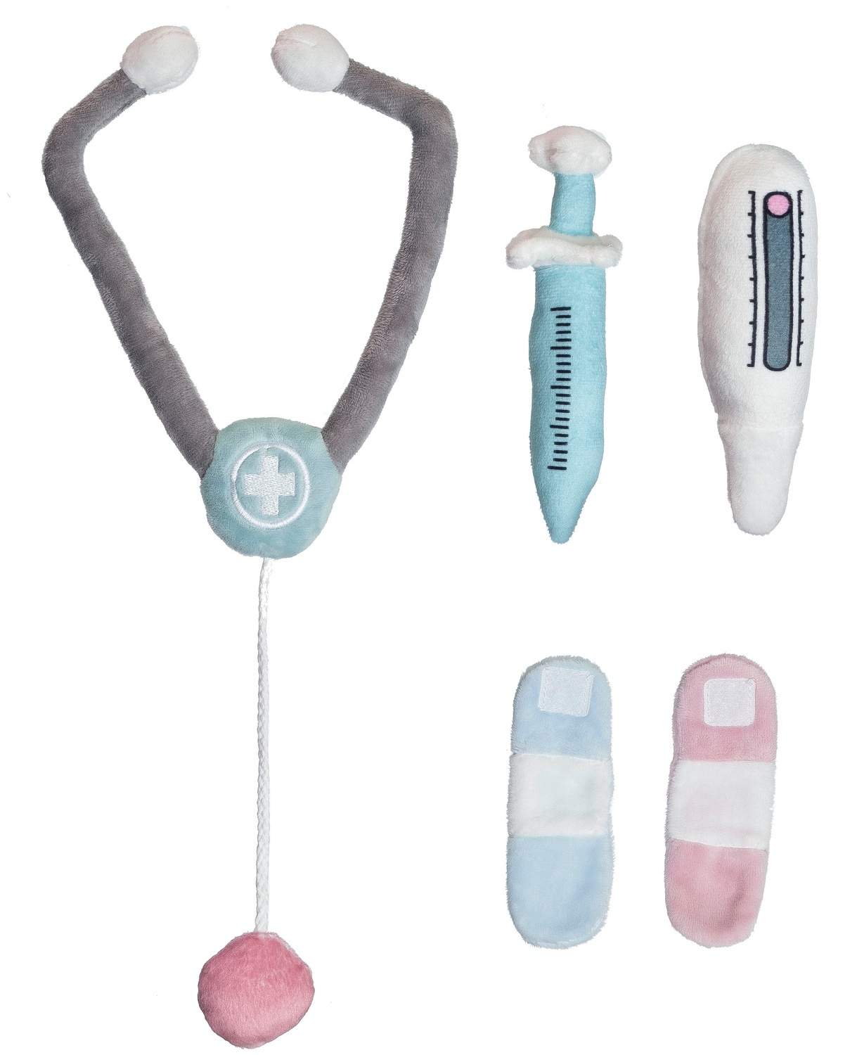 Teddy Doctor Legesæt, Blødt Materiale, 6 Tilbehør