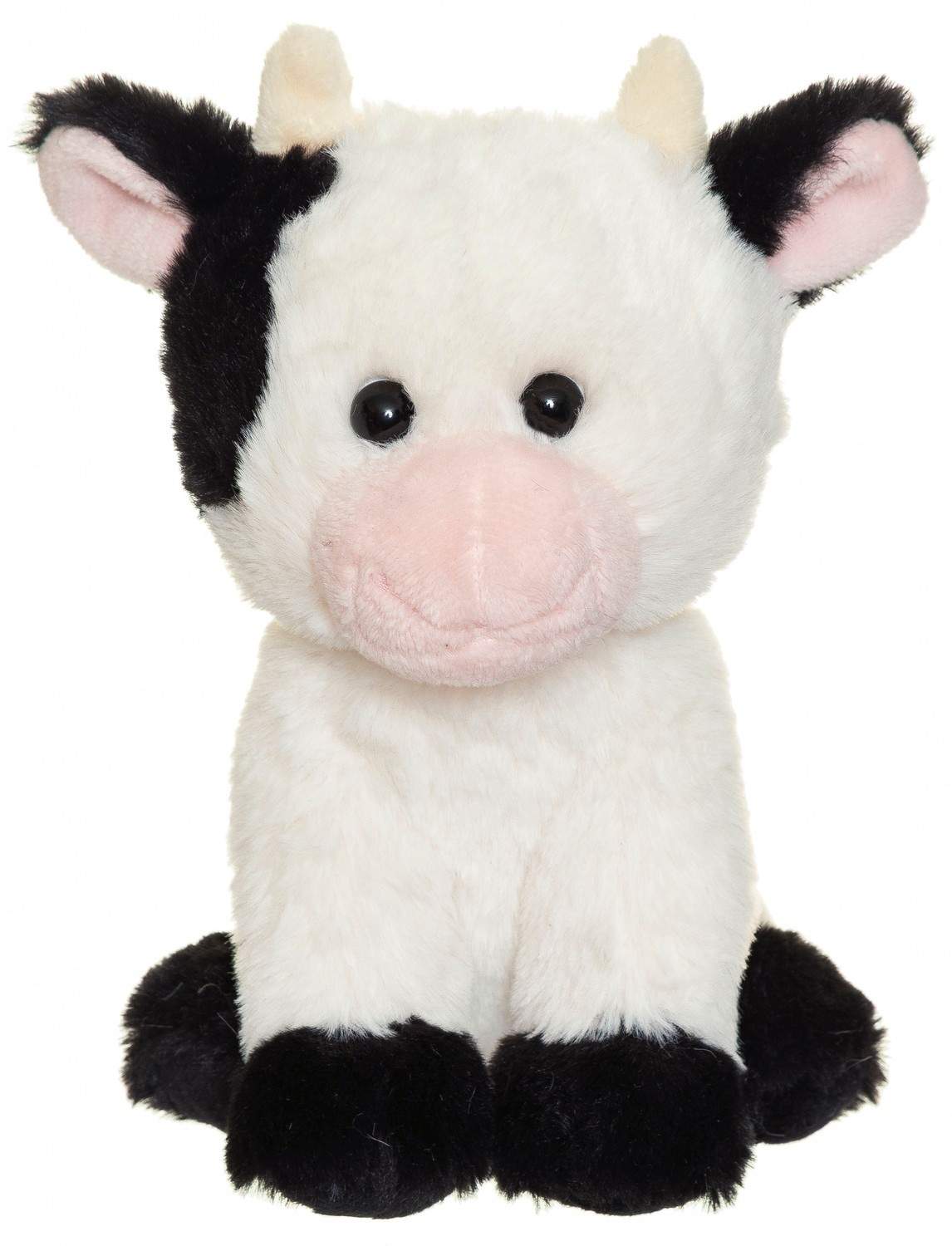 Plysch sittande ko, mjuk svart och vit, 18 cm | Hem & Hobby | Pryloteket