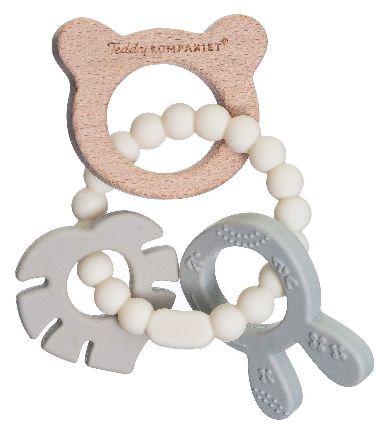 Baby-bidering, silikone og træ, lindrer tandkød