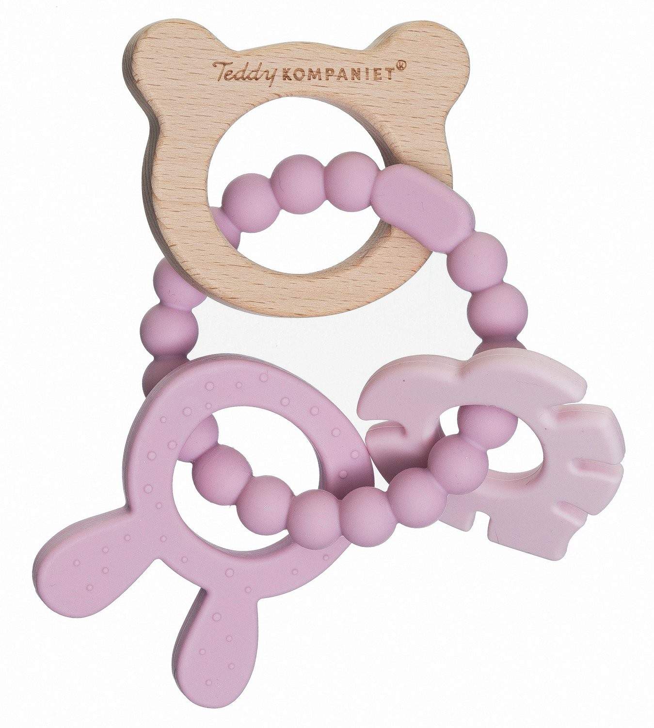 Baby-bidering, silikone og træ, lindrer tandkød