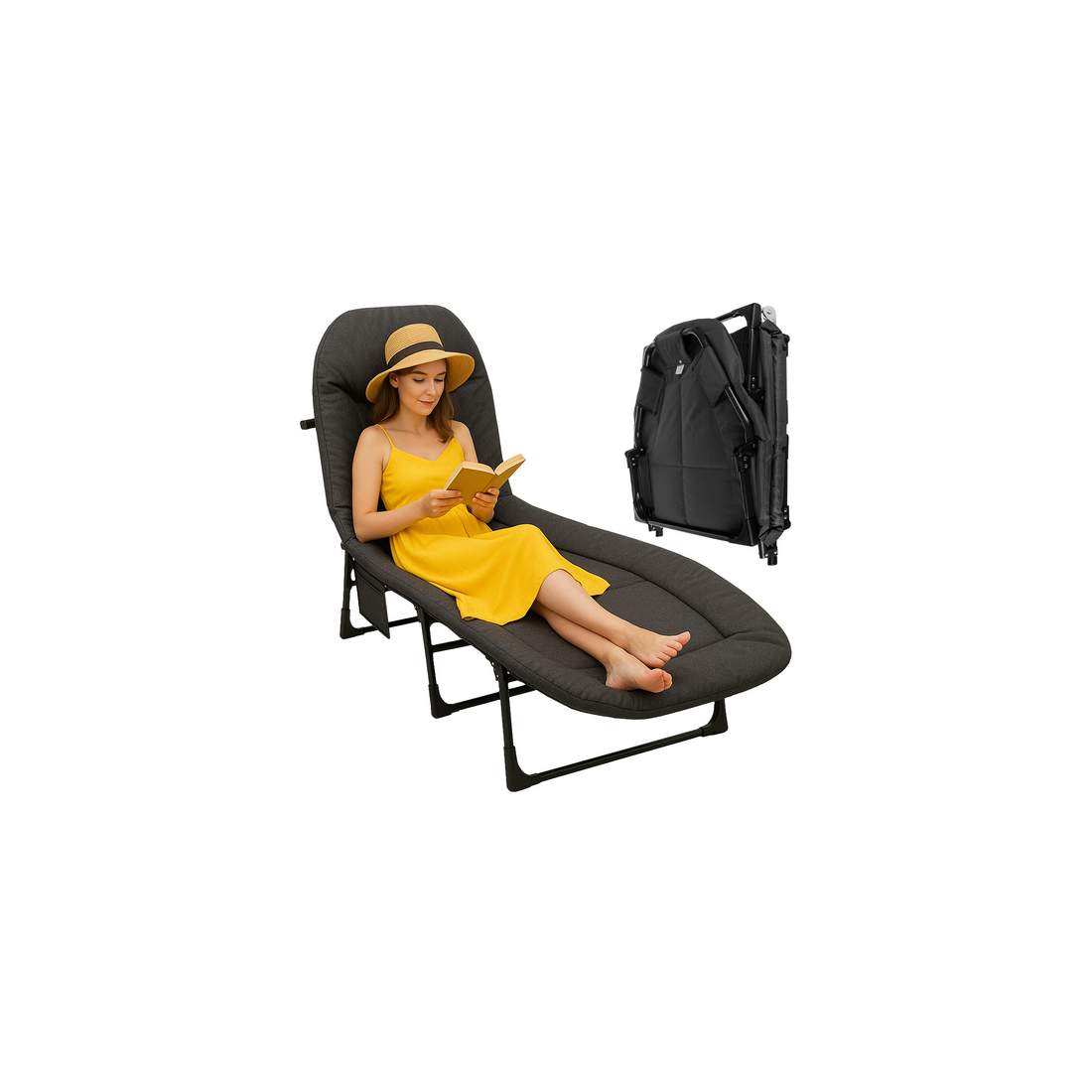 Hopfällbar resesäng med madrass, 150 kg kapacitet | Hem & Hobby | Pryloteket