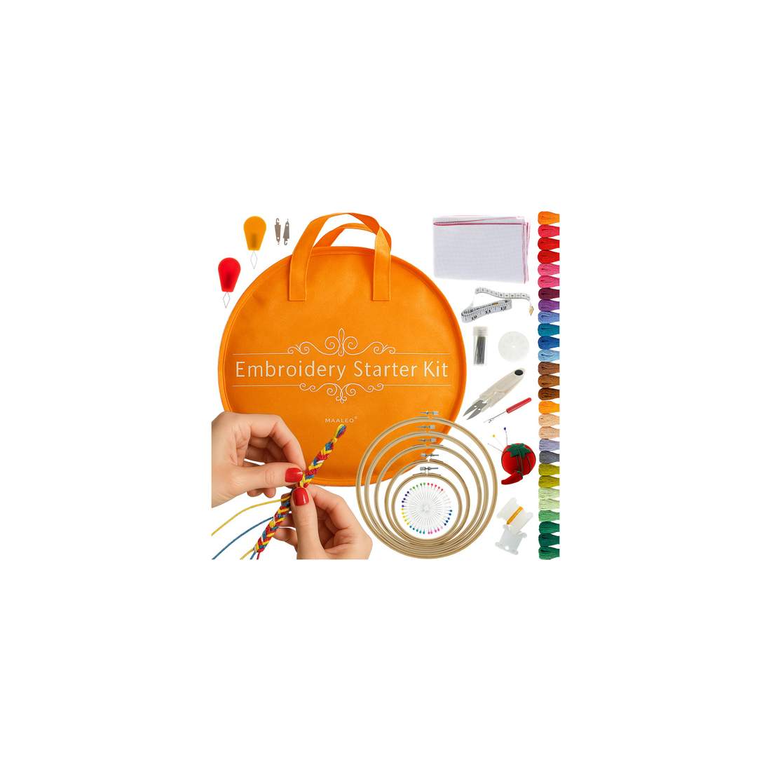 Broderigarnskit, 100 färger, blekningsbeständiga trådar | Hem & Hobby | Pryloteket