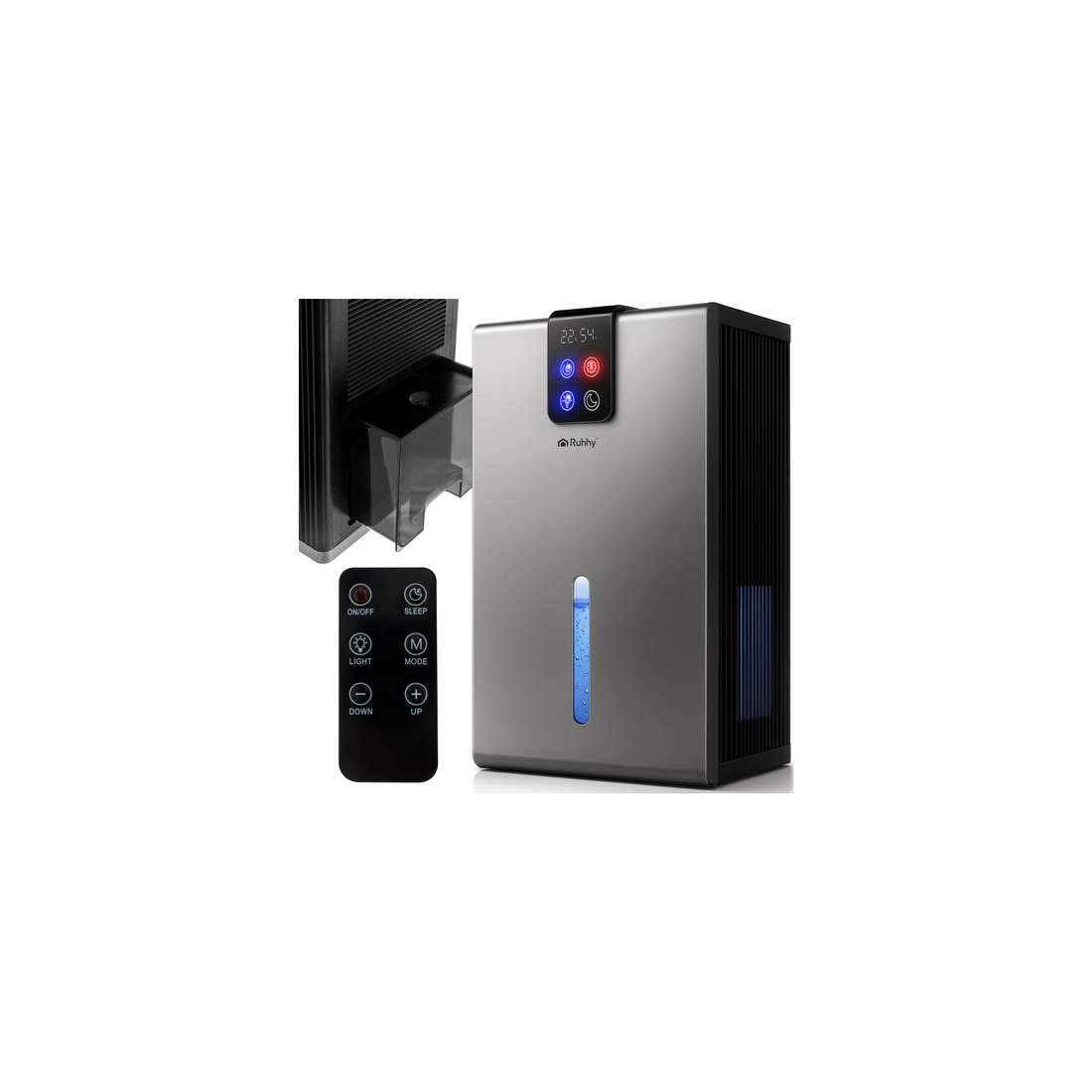 Luftavfuktare, Silver, 2,2L tank, Tyst och effektiv | Hem & Hobby | Pryloteket