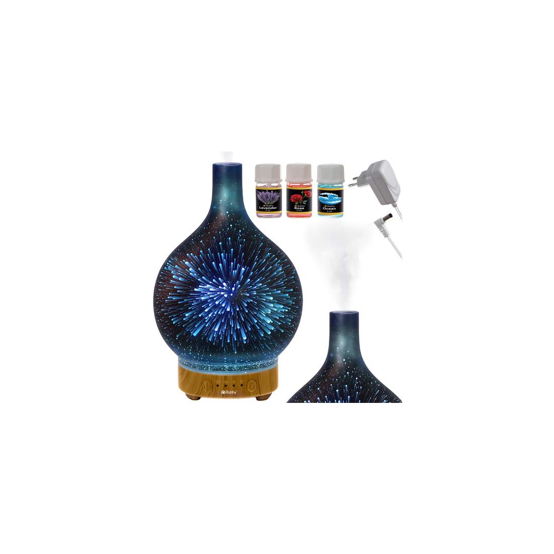 Ultraljudsdoftdiffusor och luftfuktare, 200 ml, LED-lampor | Hem & Hobby | Pryloteket