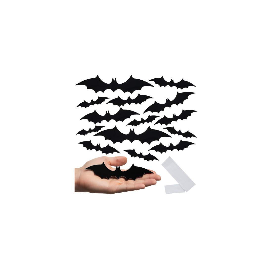 3D Halloween-fladdermusklistermärken, 56 delar, väggdekorationsset | Hem & Hobby | Pryloteket