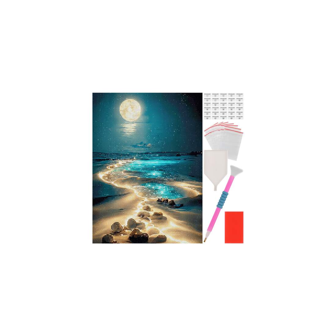 Diamantmålningsset, Strandmotiv, 40x30cm, Avkopplande Hantverk | Hem & Hobby | Pryloteket