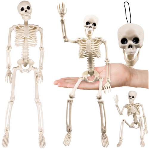 Halloween skeletdekoration, 40 cm, bevægelige knogler
