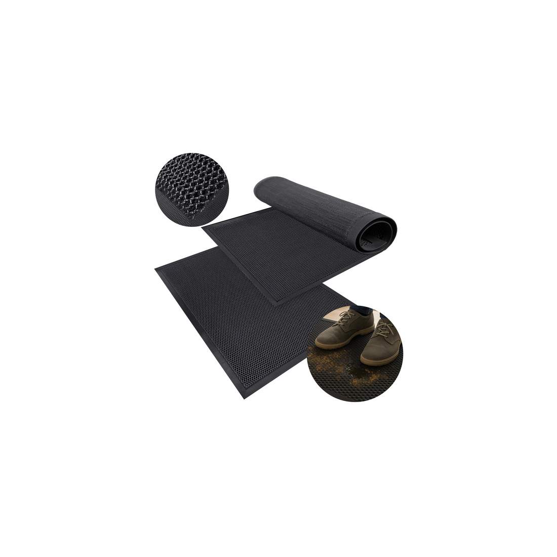 Entrématta för utomhusbruk, halkfri 3D-nät, 90x60cm | Hem & Hobby | Pryloteket