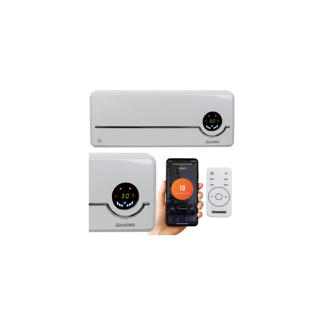 Elektrisk luftridåvärmare, WiFi och fjärrkontroll, 2000W | Hem & Hobby | Pryloteket