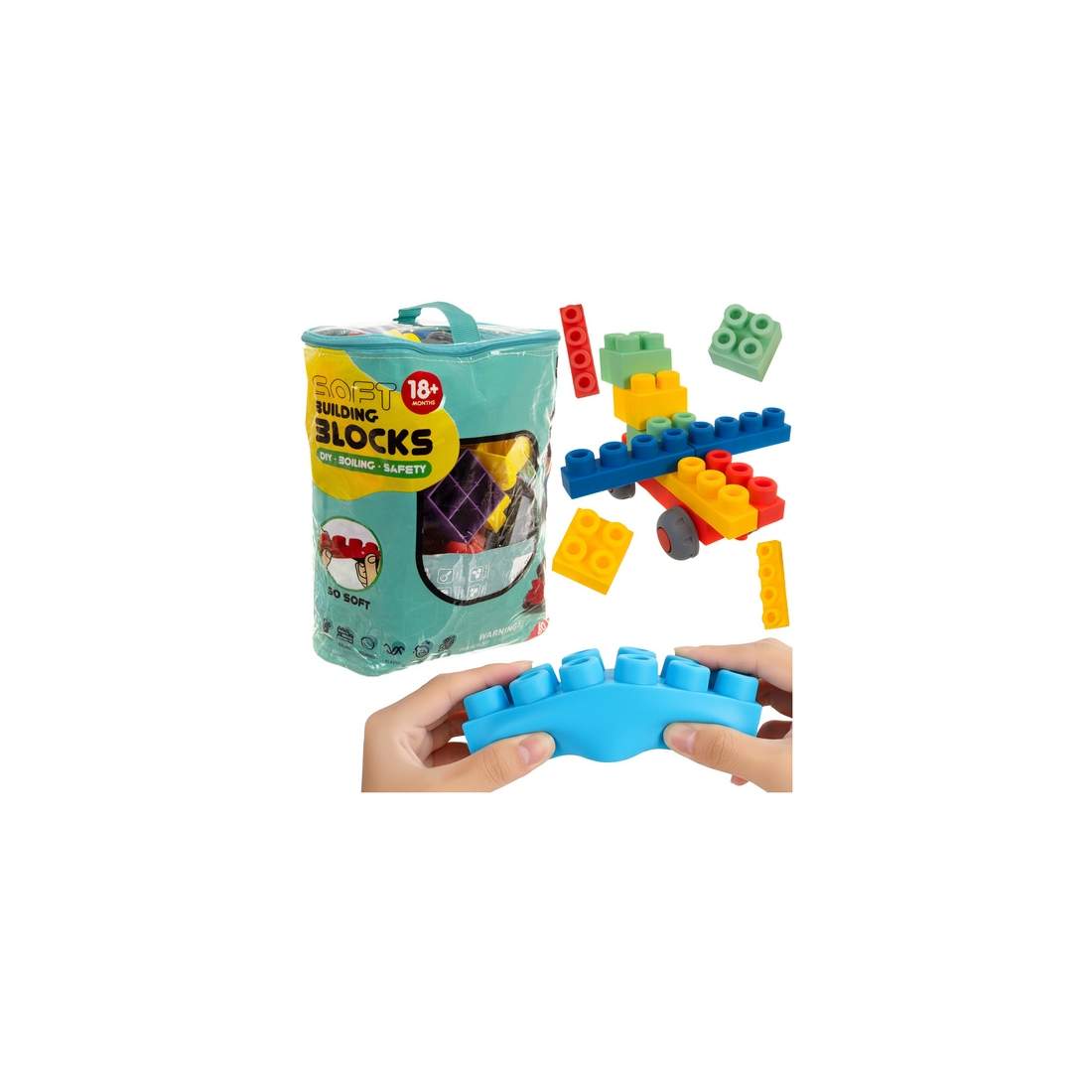 Sensoriska gummiklossar för barn, set med 80 delar | Hem & Hobby | Pryloteket