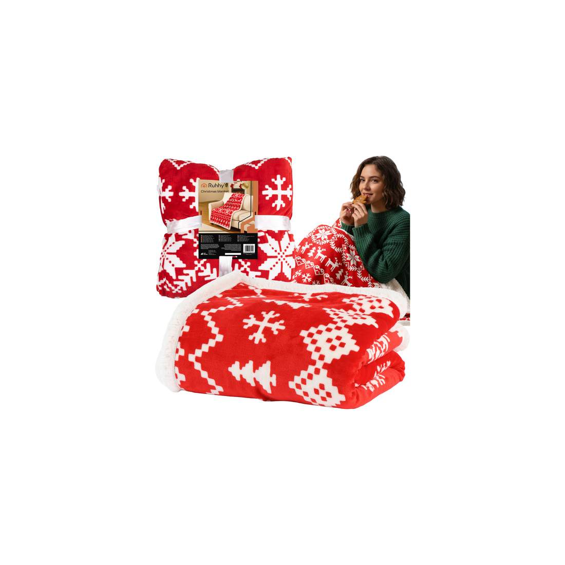 Julfilt i fårskinn, mysig och vändbar, 130x170 cm | Hem & Hobby | Pryloteket