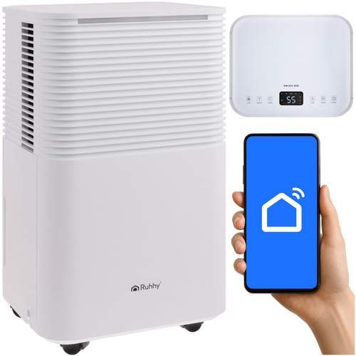 Affugter, 12 l/dag, Wi-Fi, Stille, Automatisk optøning