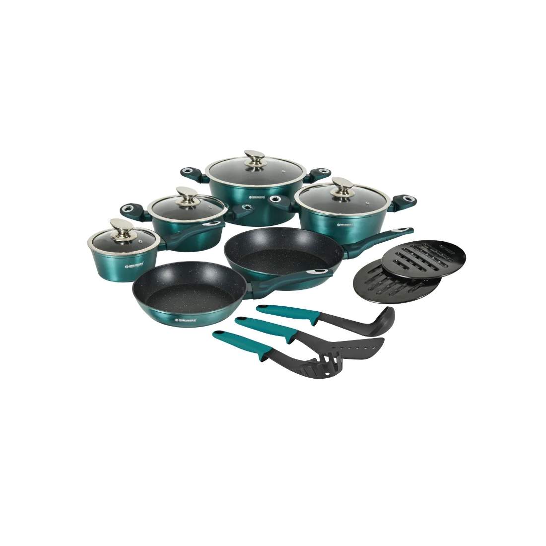 15-delars kokkärlsset i marmor, non-stick, blå | Hem & Hobby | Pryloteket