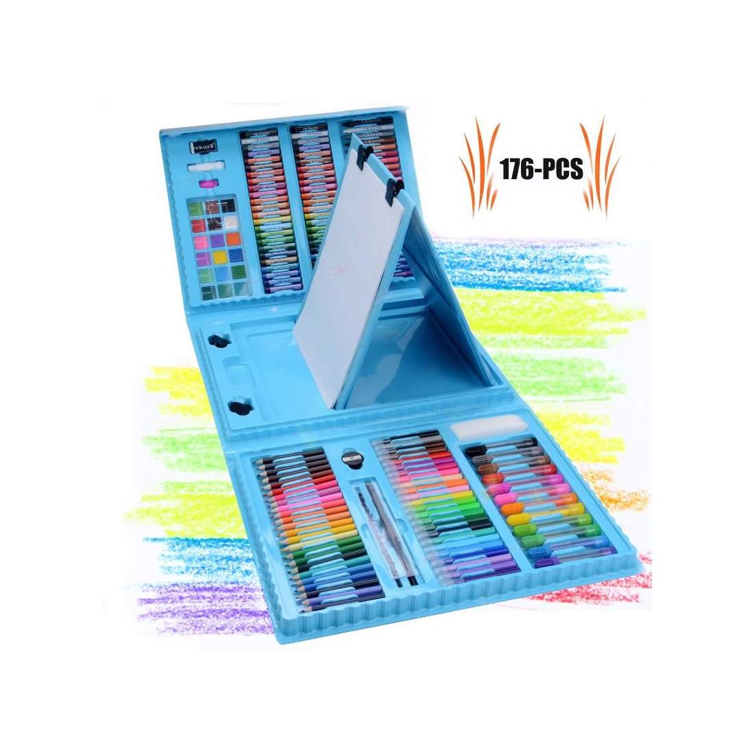 Art Box for kids, 176 pieces Blue eStore