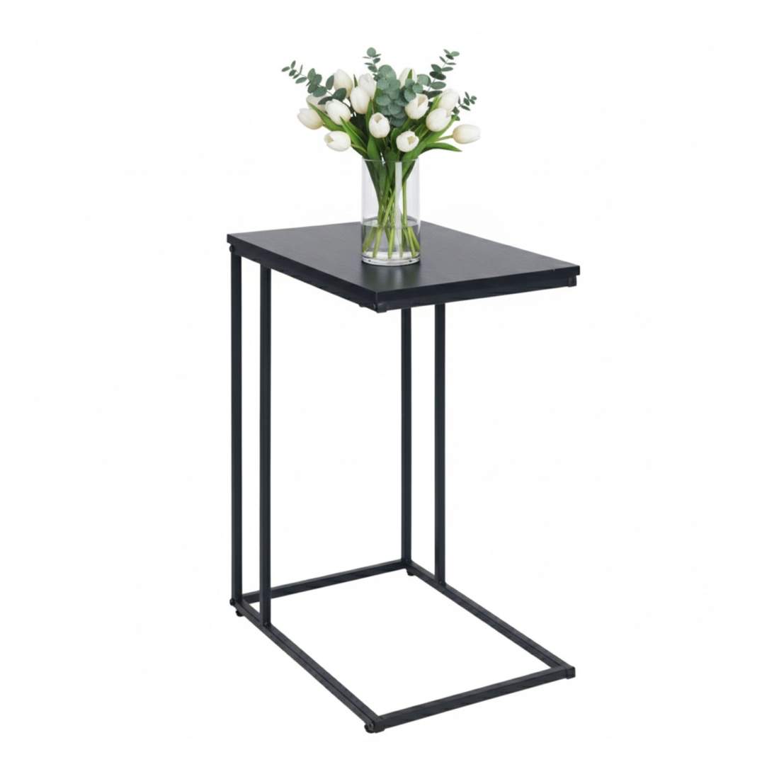 C-format sidobord – träeffektskiva, metallram | Hem & Hobby | Pryloteket